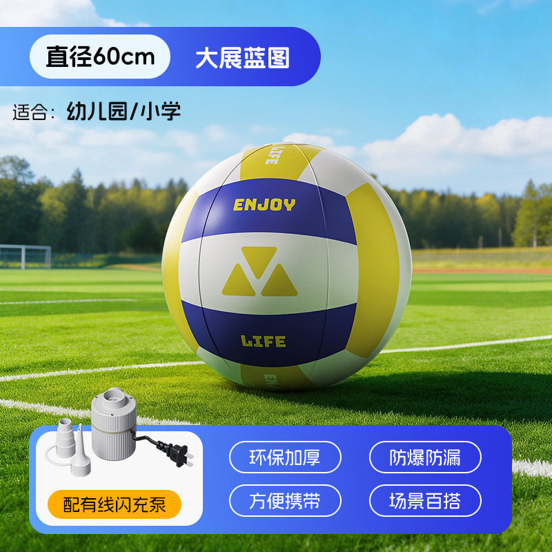 巨型充气沙滩球户外草地学校幼儿园趣味运动会足球排球活动大球代