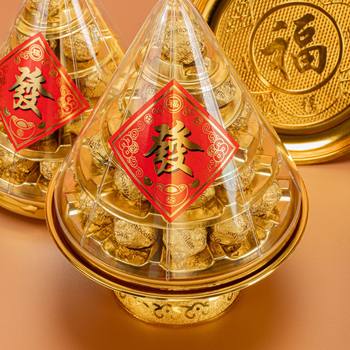 Pyramid Chocolate to Attract Wealth, Holiday Offerings, Fortune Sand Ball Sandwich Chocolate, Gift Box to Worship Gods and Seek Wealth