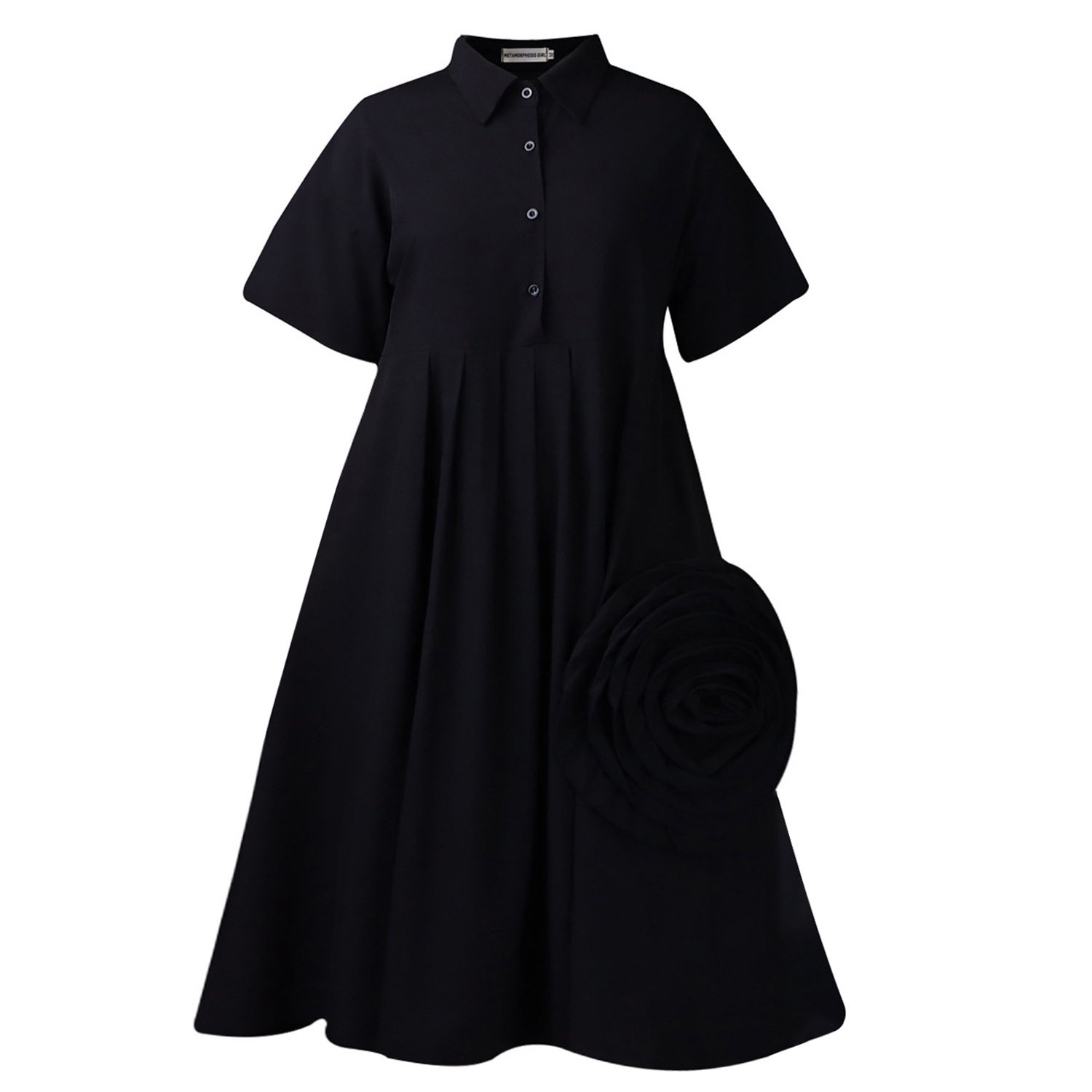 Womens A Line Dress Short Sleeve Solid Color Versatile Style Perfect for Casual or Formal Occasions Wholesale