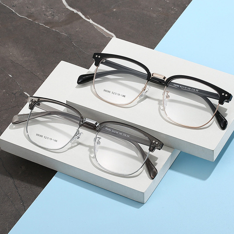 99086 Men's and Women's Internet Celebrity Frame Anti-blue Light Glasses with Short-range Sight Small Red Book with Thin Frame Square Frame