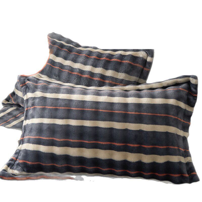 Light Luxury Rabbit Plush Pillowcases, a Pair of Autumn and Winter Warm Pillowcases, Thickeneded Milk Velvet Pillowcases, Anti-Head Oil