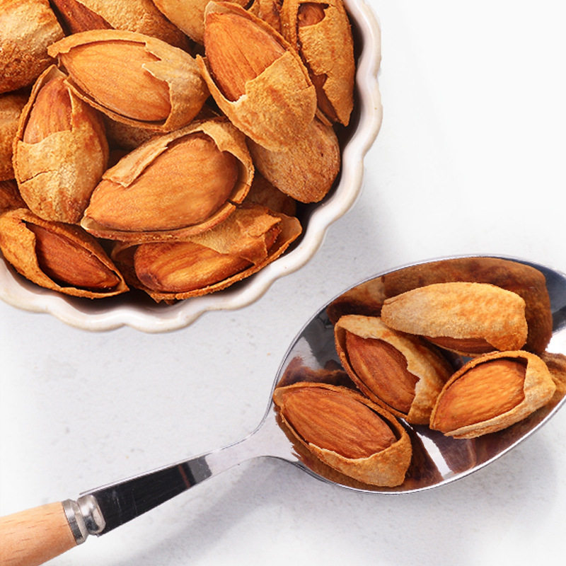 [Zhe Mi] Thin-Shelled Almonds 250g, Large Particles, a Must-Have Snack for Watching Dramas and Satisfying Cravings, Delicious and Crispy