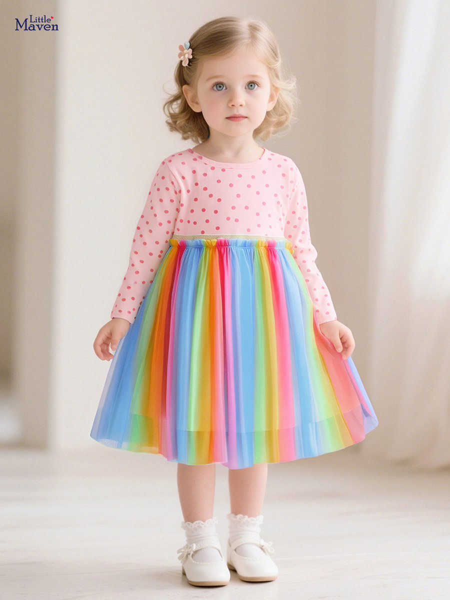 Girls' Tulle Dress, Autumn Long-sleeve Kids' Princess Dress