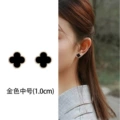 C3303# four-leaf clover earrings-Gold