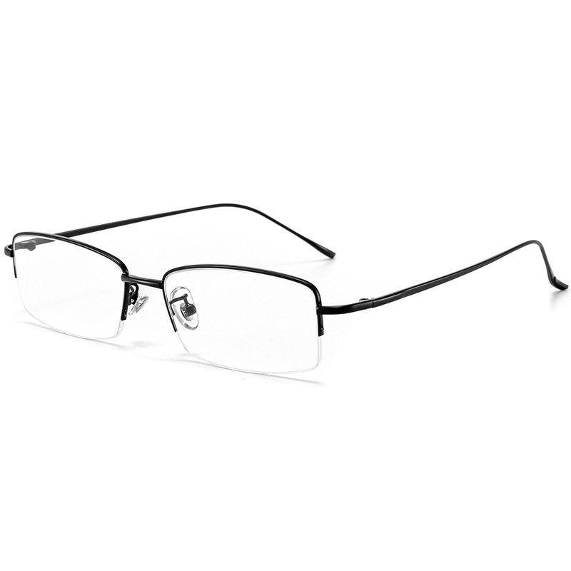 TikTok Hot-selling Classic Business Half-frame Glasses Frame Slim Design Fashionable Comfortable Myopia Frame 9540