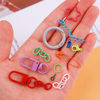 Candy-Colored Metal Paint Spring Ring Buckle Ring Key Chain Key Chain Open Ring Handmade Bag Hanging Buckle Accessories
