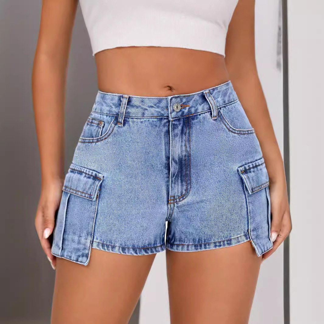 Womens Slim Fit Denim Shorts Comfortable Stylish Casual Perfect for Summer Outings Wholesale Available