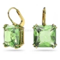 Green diamond earrings