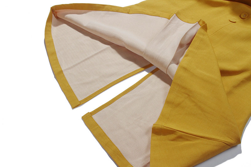 Đầm maxi nữ thắt eo cổ V phối ren, tay loe, xẻ tà trước, dáng midi — Hình cầu, Trường an chi tiết 20