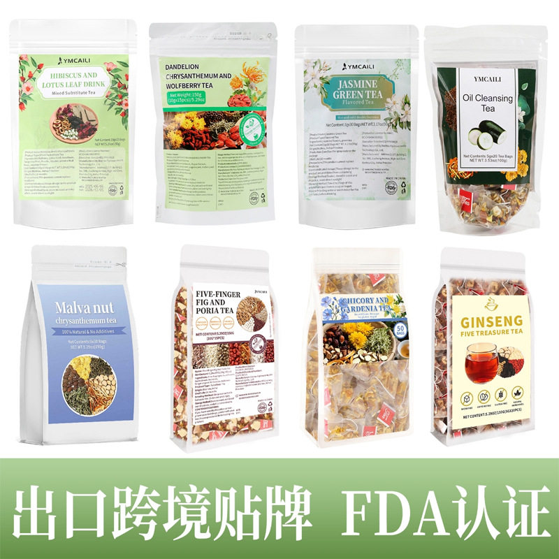 Cross-Border Chrysanthemum Cassia Seed Tea Red Bean Barley Jasmine Green Tea Five-Finger Peach Hawthorn Dandelion Mulberry Tea Bags