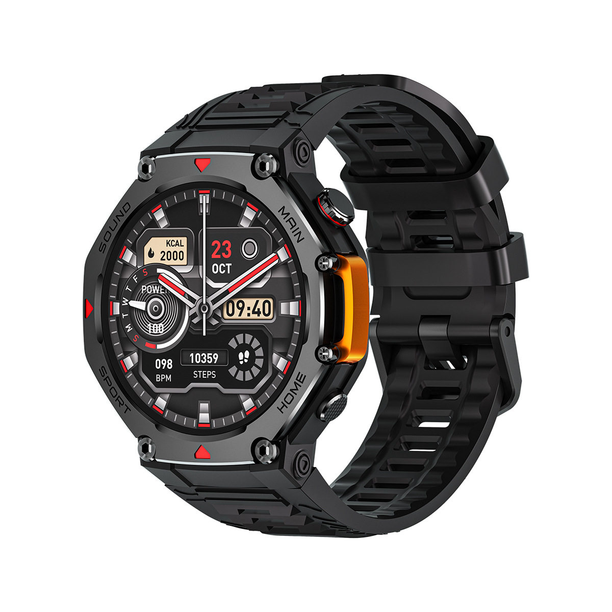 2026 New Model 5Atm Waterproof Sports Smartwatch M-Rex4, Cross-Border Exclusive Hot-Selling Outdoor Smart Wearable Device