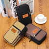 New Men's Canvas Mobile Phone Bag Wear Belt Site Waist Bag Three-Layer Zipper Waterproof Mobile Phone Bag