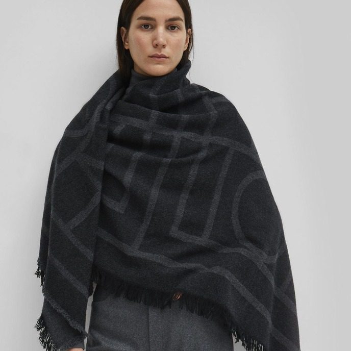 Knitted Woven Autumn and Winter Light Luxury Tassel Geometric Scarf Cashmere Plaid Shawl Scarf Jacquard Shawl Blanket X20