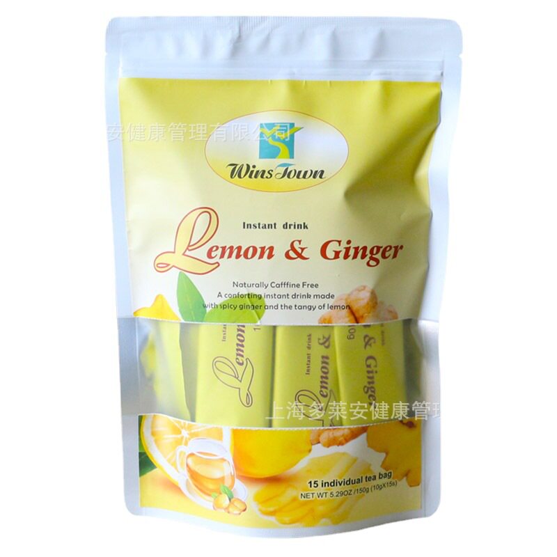 Foreign Trade Export Lemon Ginger Tea Instant Granular Solid Beverage Source Manufacturer