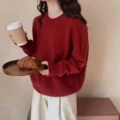 Red pullover sweater