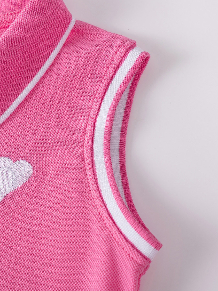 Gaun anak perempuan musim panas baru, gaun anak tanpa lengan lucu, gaun anak katun murni