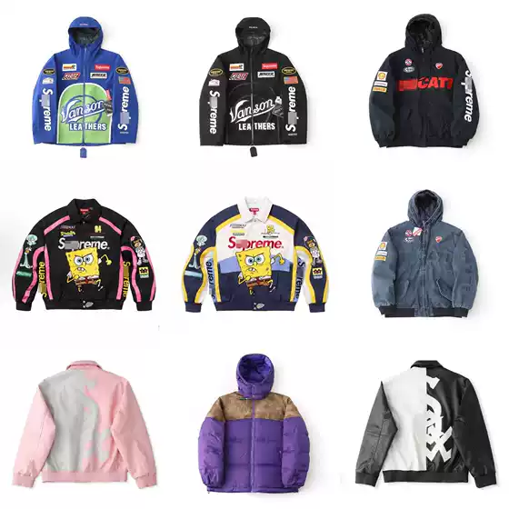 Cross-Border High-End Sup Heavy-Duty Embroidered Logo Pattern American-Style Trendy Jacket, Loose Fit for Both Men and Women
