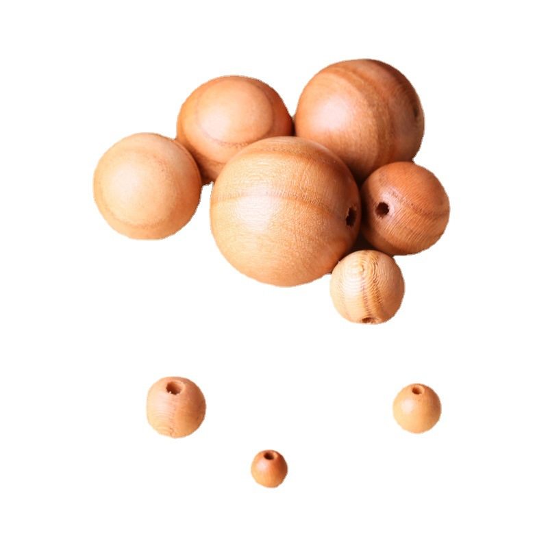 桃木珠子原木散珠DIY配件隔珠108手链圆珠窗帘珠帘子坐垫珠车坐垫