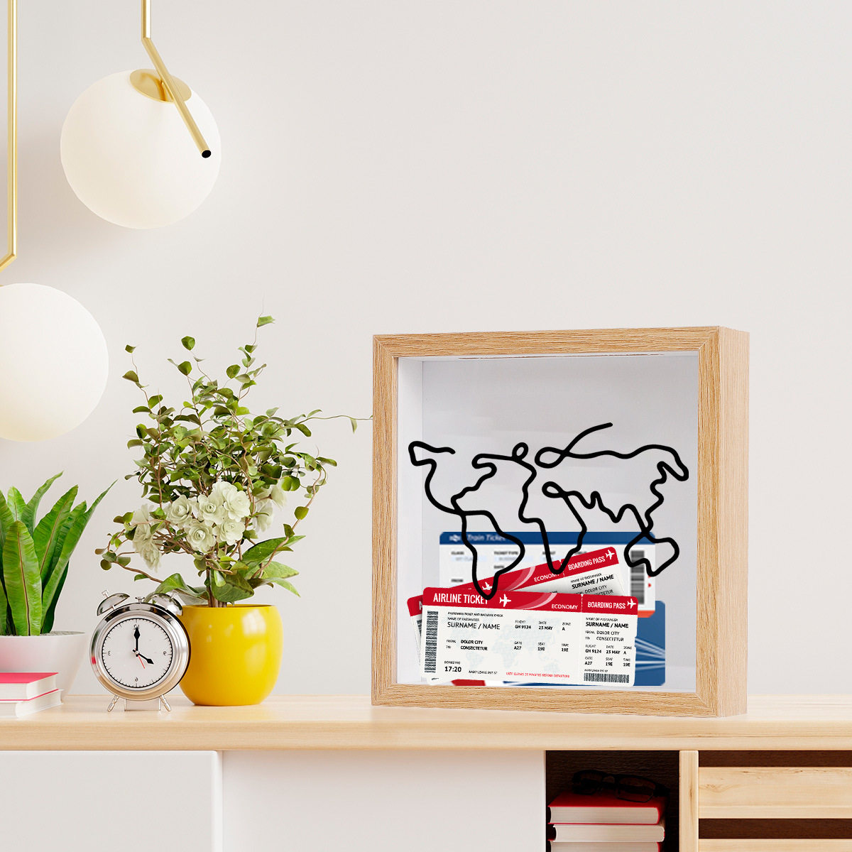 Douyin Popular Hollow 3cm Concert Ticket Stub Storage Photo Frame Tourist Attractions Air Ticket Storage Picture Frame