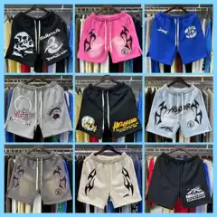 Hell Star Washed Old Casual Shorts 2024 Summer New European and American Fashion Brand Hip Hop Pants for Men and Women