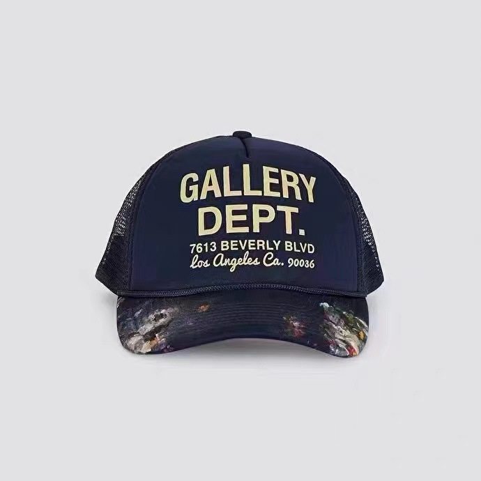 Cross-border American tide brand GALLERY DEPT graffiti letter baseball cap wholesale curved eaves cap for men and women