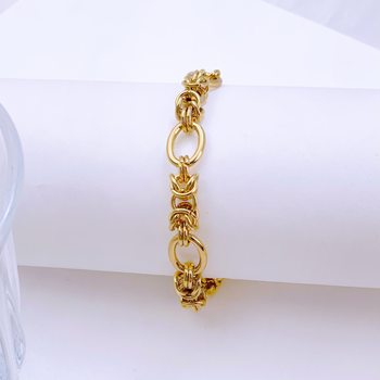 Europe and the United States cross-border temperament design hollow thick chain bracelet women's fashion personality titanium steel hand ornaments do not fade all-match