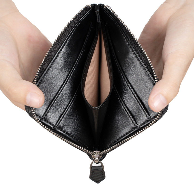 Japanese-style men's wallet genuine leather foreign trade cowhide coin purse rfid ultra-thin multi-card card pocket large capacity financial cloth