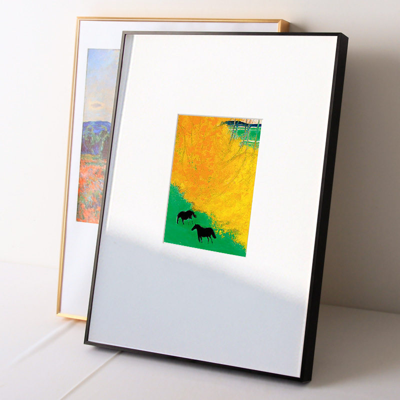 Simple Creative Aluminum Alloy Photo Frame Fixed Any Size Mounted Poster Puzzle Picture Frame Wall Fixed Thin Narrow Side Making