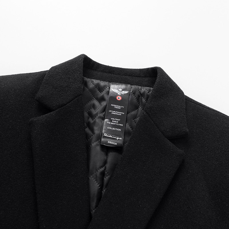 Mens Wool Blend Overcoat Mid Length Casual Style Available in Multiple Colors Wholesale with Low MOQ