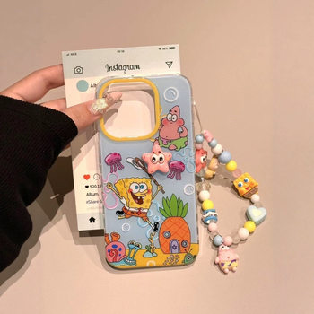 Spongebob Squarepants Patrick Star Suitable for Iphone16Promax Apple 15 Mobile Phone Case 14 New Style 13 Female 16 Chain