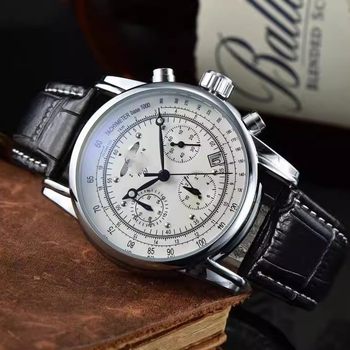 2025 Cross-Border Qijia Berlin Airship Ocean Series Men's Multifunctional Chronograph Quartz Watch with Large Dial