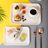 Hotel Restaurant Serving Tray Bakery Rectangular Non-Slip Fruit Pastry Flat Plastic Plate Wholesale Manufacturer
