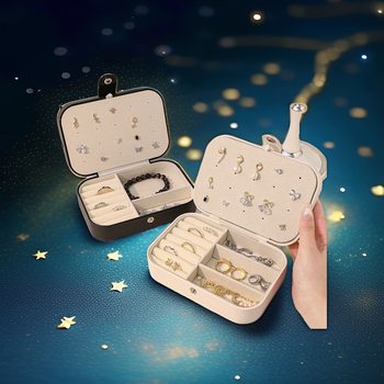 Multi-Layer Storage Box, High-End and Exquisite Anti-Oxidation Travel Portable Large-Capacity Earrings, Necklaces, Hand Jewelry and Bracelet Boxes