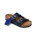 Leather surface dark blue