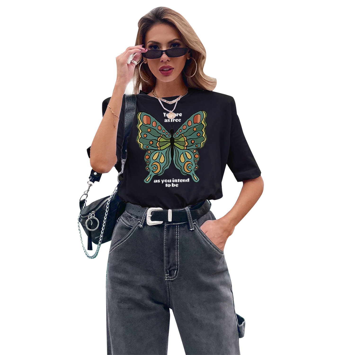 Casual Short Sleeve Printed T Shirt Trendy Comfortable Versatile Womens Fashion for Everyday Wear Wholesale