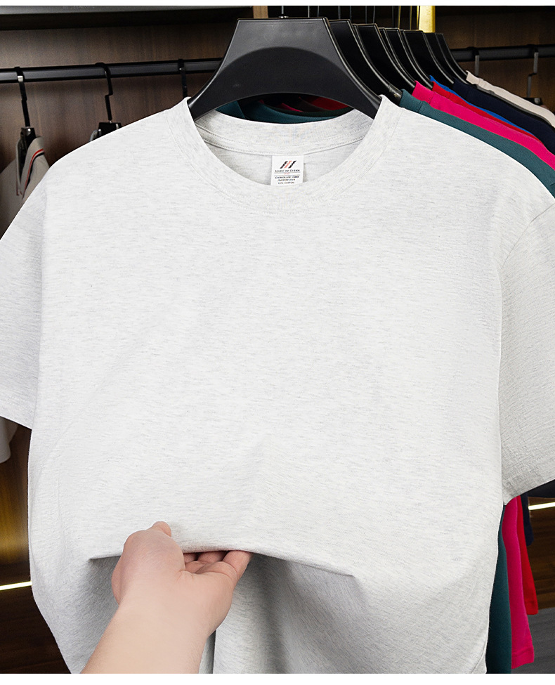Áo polo nam cổ tròn 100% cotton chải kỹ, áo thun tay ngắn thoáng khí mùa hè — Màu cam, Đỏ Trung Hoa, Màu xanh dương, Xanh nước biển