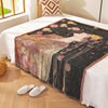 High-Quality Jacquard Thread Blanket, Thickeneded, Encrypted, Soft and Comfortable, Oil Painting Tapestry, Sofa Blanket, Textured Fur Blanket, Customized