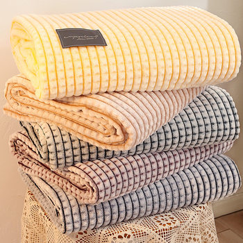 Blanket Wholesale Office Nap Blanket Coral Fleece Blanket Flannel Small Blanket Air Conditioning Blanket Gift Sofa Throw Blanket