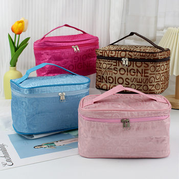 Manufacturer Supplies Cosmetic Bag, Portable Square Bag, Foreign Trade Large Capacity Toiletry Bag with Mirror, Letter Cosmetic Bag Wholesale