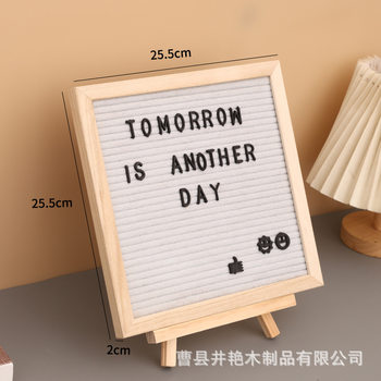 Cross-border ins wooden hair sticky message board color letters memo board home decoration creative tung wood small blackboard