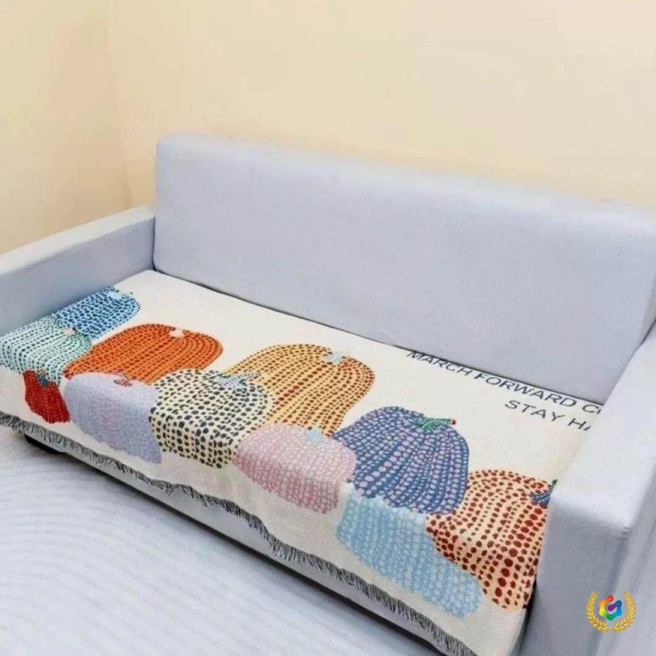 ✅ W1Tr Sofa Cushion 85*180cm Cotton Linen Skin Friendly Soft Four Seasons Multifunctional Sofa Towel Thread Blanket