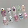[Bow Tie Bear] Cat's Eye Hand-Wearing Nail Patch Nail Art False Nail 5090#