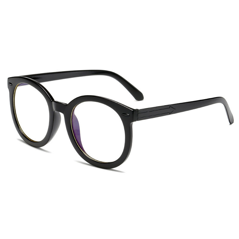Black Thick Frame Simple Mearsight Glasses New Korean TikTok Online Celebrity Flat Frame Women's Plain Face Slimming Glasses