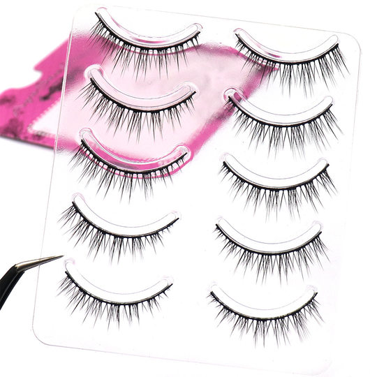 Hard Stem Slightly Hanging K257 Baby Straight False Eyelashes Plain-looking Lazy Soft One-piece Whole Natural Pure Cartoon Eyes