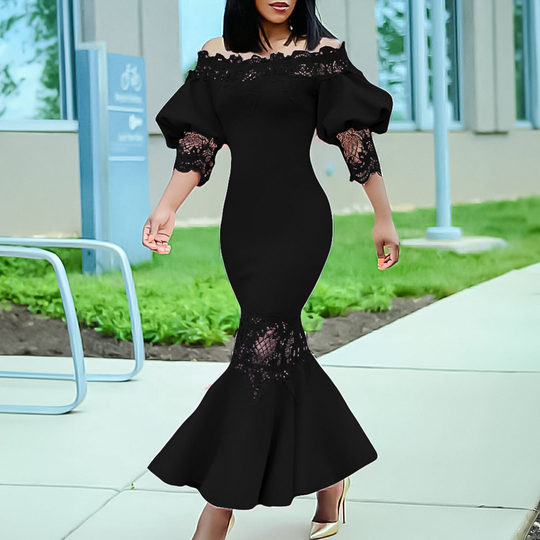 Off Shoulder Lace Mermaid Dress Elegant Design Summer Style Perfect for Parties Wholesale Available