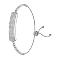 Silver plate (silver chain + red rope)