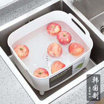 South Korea imported draining basket storage basin household tableware storage basket sink sink kitchen draining bowl rack