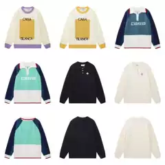 26 New Autumn and Winter Trendy Brand Letter Logo All-Over Round Neck Knitted Sweater for Men and Women, Loose Top with Long Sleeves for Men