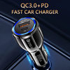 Car Charger Mobile Phone Fast Charging Head Qc3.0+Pd Car Converter Car Charger Fast Charging One to Two Cross-Border New Model