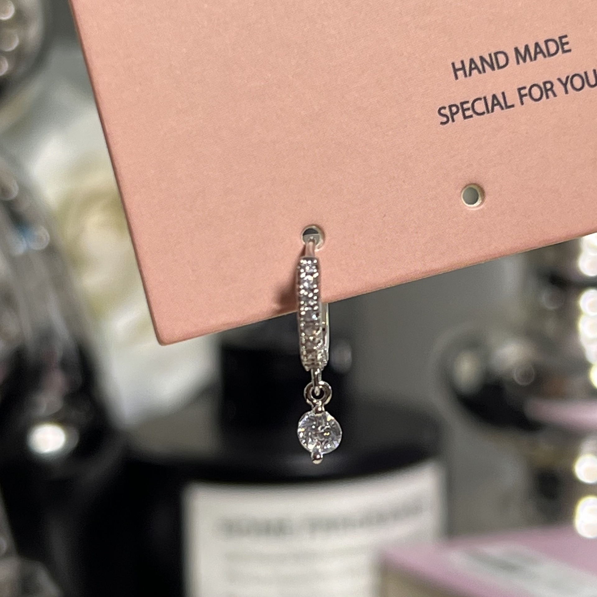 958クリスタルラブピアス(シングル)